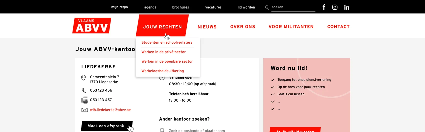resultaat website vlaams ABVV