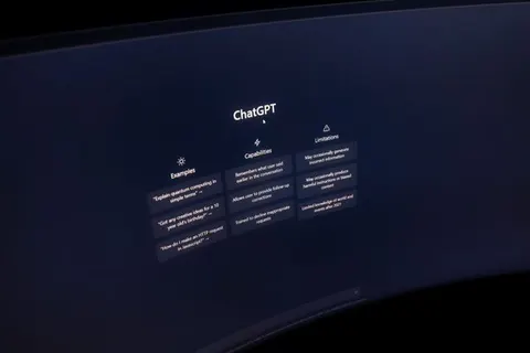 Scherm met de startpagina van ChatGPT