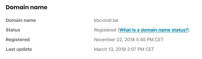DNS KBC Vindr