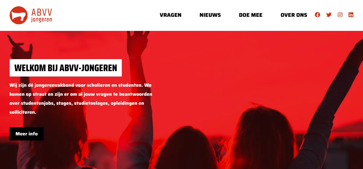ABVV Jongeren website